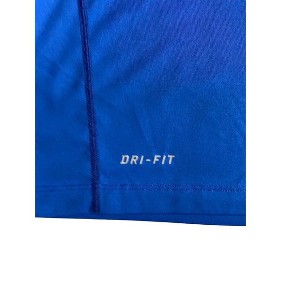 Nike Pro Combat Mens Dri Fit T-Shirt Size L Blue Fitted Short Sleeve Crewneck - Picture 3 of 12